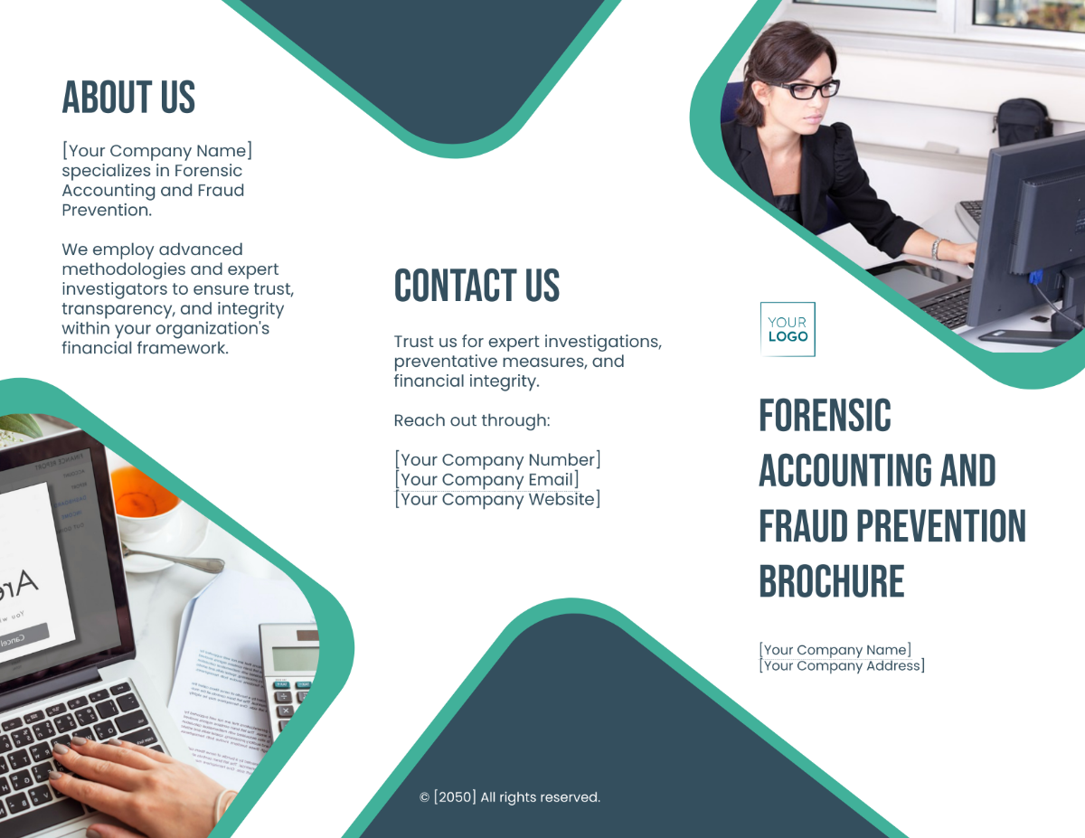 Forensic Accounting and Fraud Prevention Brochure Template