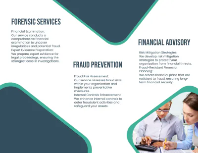 Free Forensic Accounting and Fraud Prevention Brochure Template to Edit Online