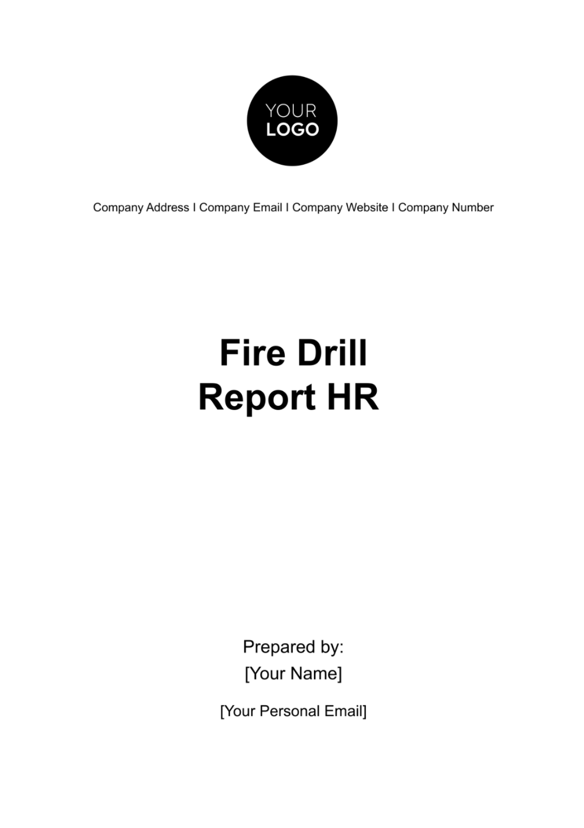 Free Fire Drill Report HR Template