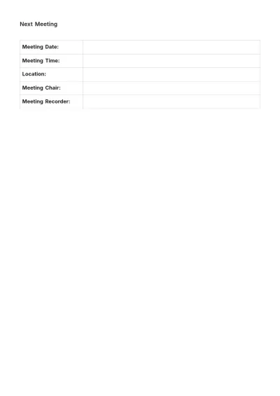 Free Safety Meeting Minute HR Template to Edit Online