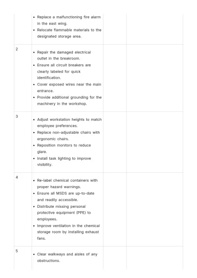 Free Safety Inspection Schedule HR Template to Edit Online