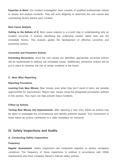 Free OSHA (Occupational Safety and Health Administration) Compliance Document HR Template to Edit Online