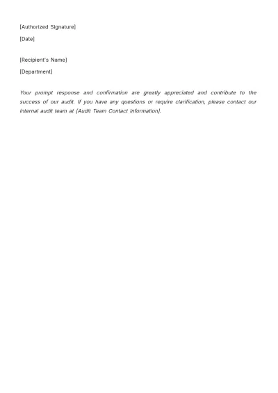 Free Accounting Internal Audit Confirmation Slip Template to Edit Online