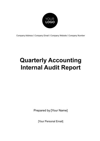 Free Quarterly Accounting Internal Audit Report Template to Edit Online