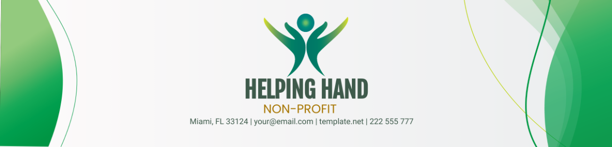 Non-Profit Helping Hand Header Template