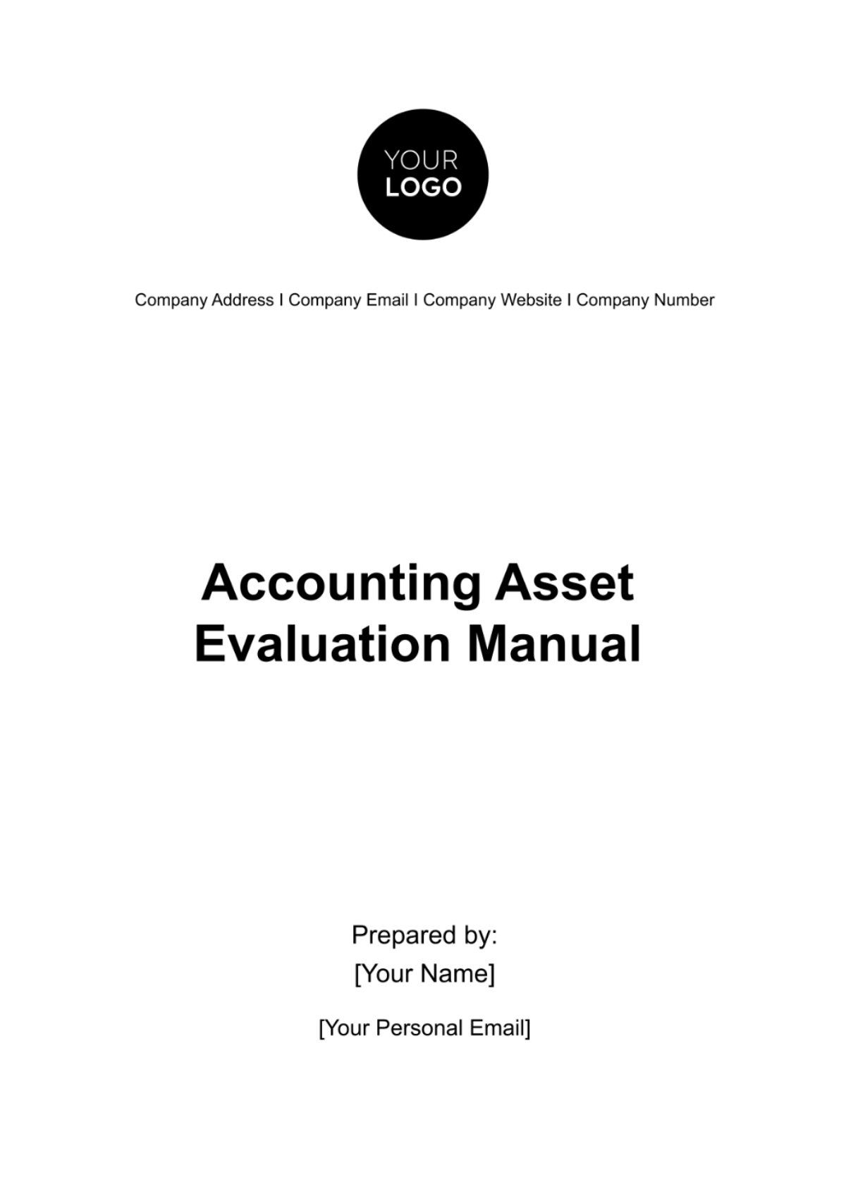 Accounting Asset Evaluation Manual Template