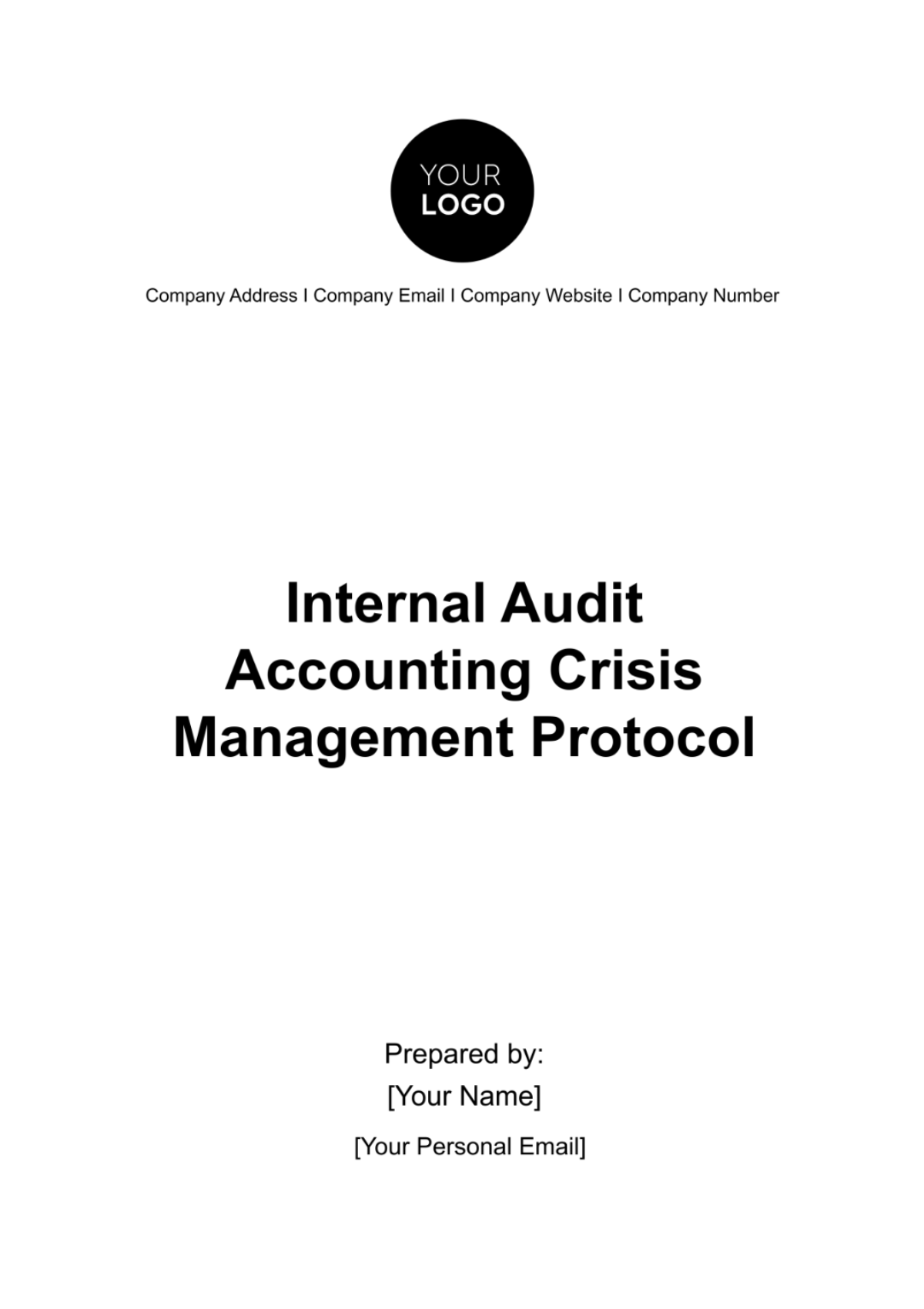 Internal Audit Accounting Crisis Management Protocol Template - Edit Online & Download