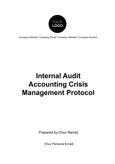 Free Internal Audit Accounting Crisis Management Protocol Template to Edit Online