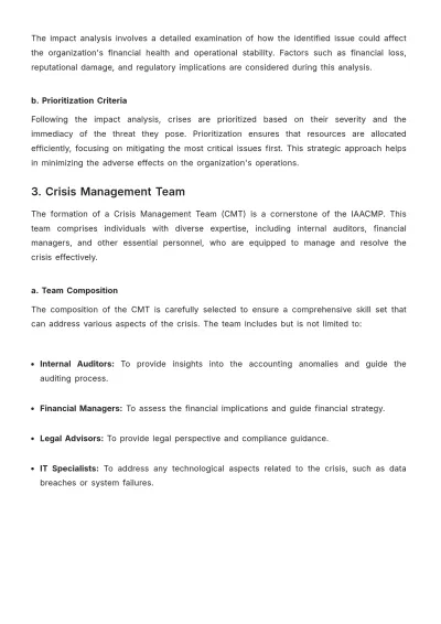 Free Internal Audit Accounting Crisis Management Protocol Template to Edit Online