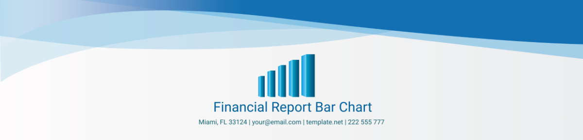 Financial Report Bar Chart Header Template