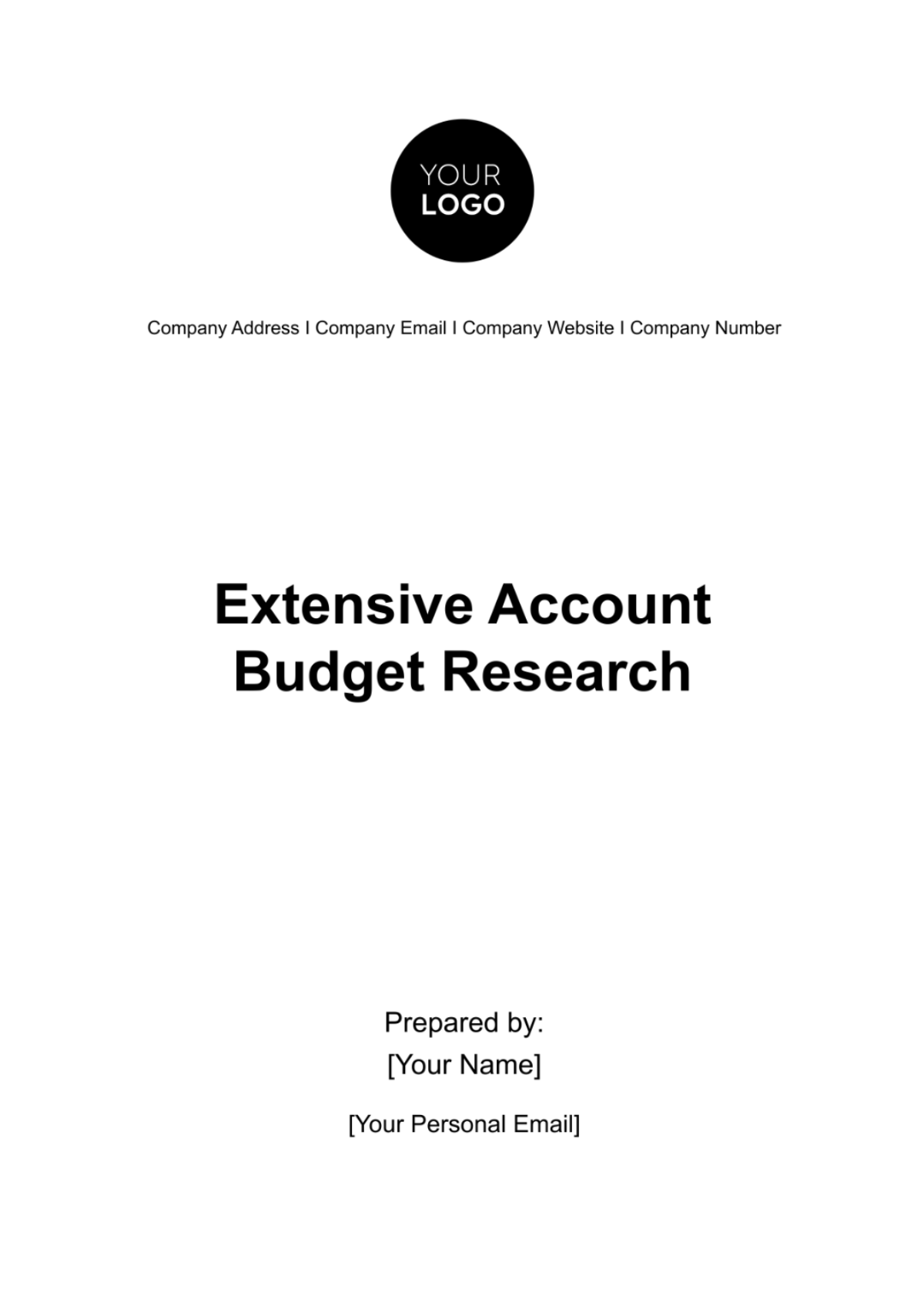 Extensive Account Budget Research Template