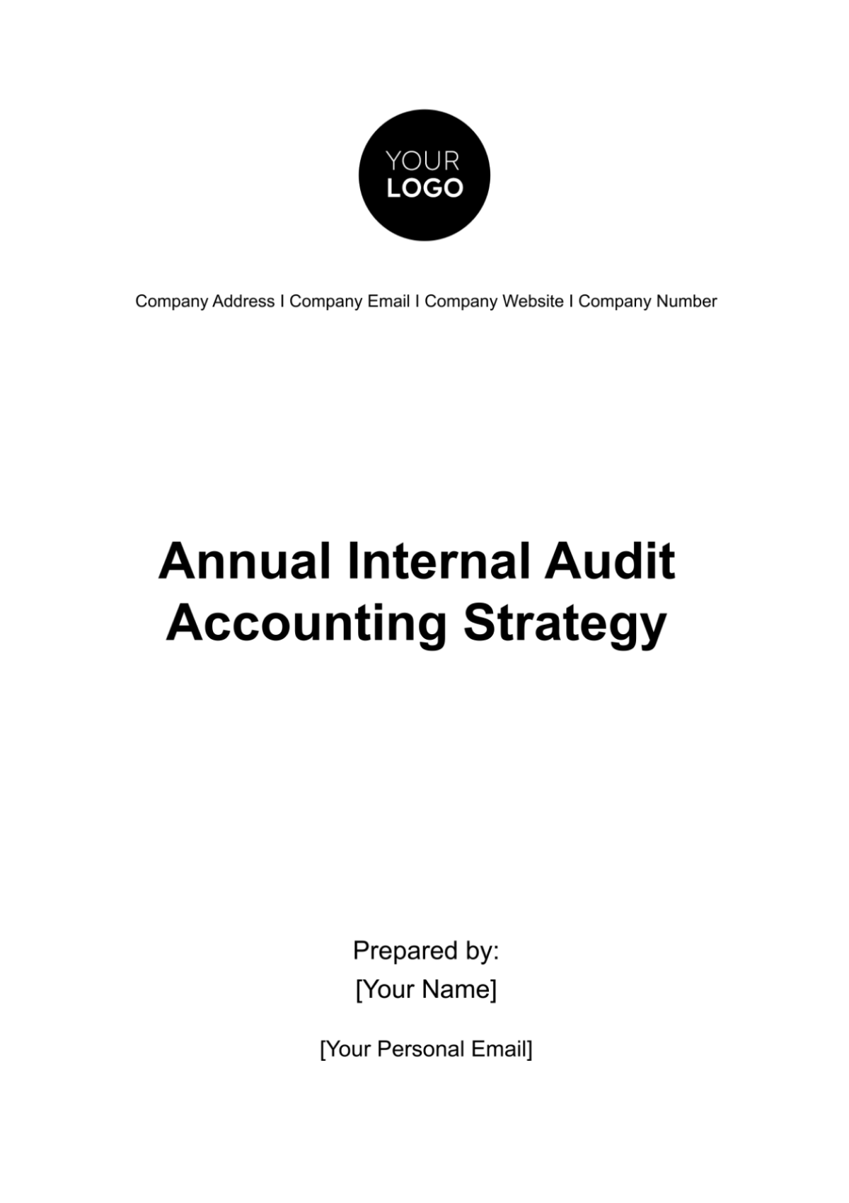 Free Annual Internal Audit Accounting Strategy Plan Template