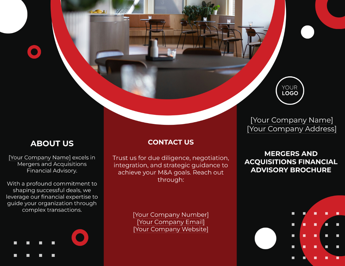 Mergers and Acquisitions  Financial Advisory Brochure Template