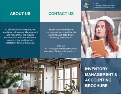 Free Inventory Management and Accounting Brochure Template to Edit Online