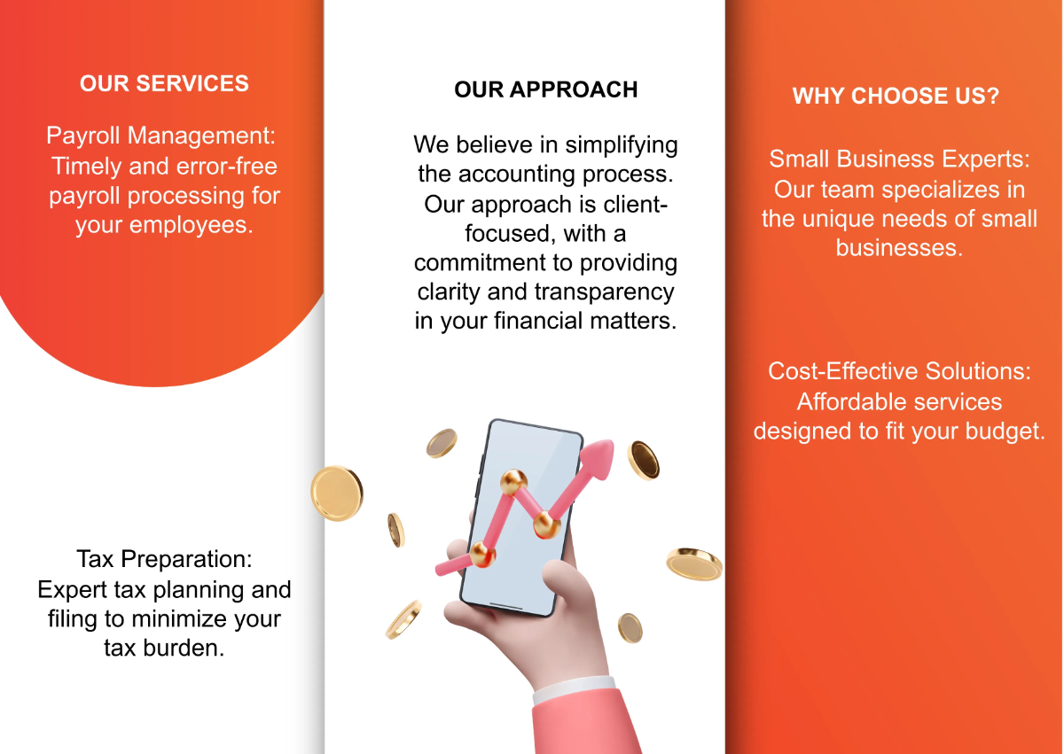 Free Small Business Accounting Essentials Pamphlet Template to Edit Online