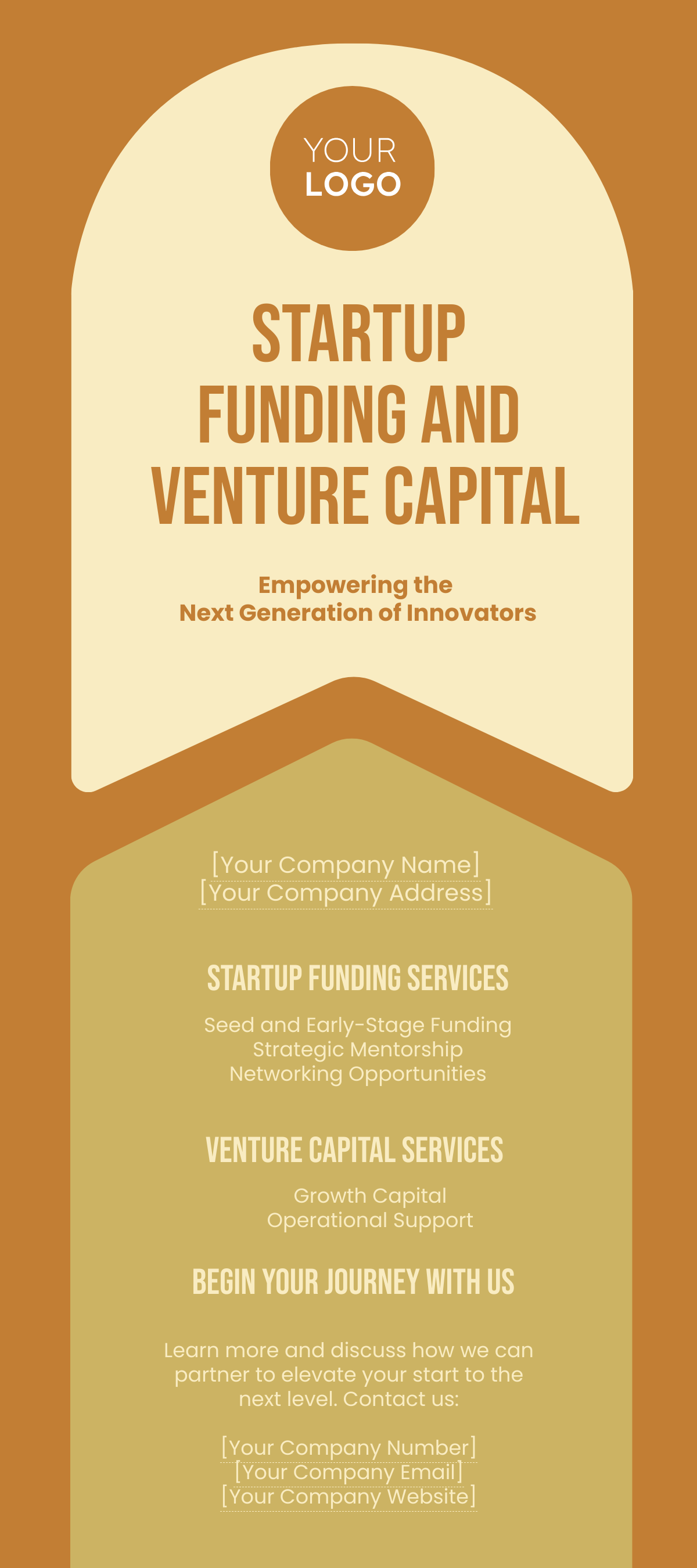 Startup Funding and Venture Capital Rack Card Template