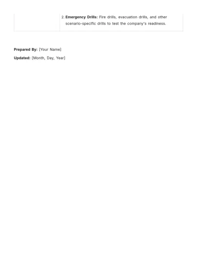 Free First Responder List HR Template to Edit Online