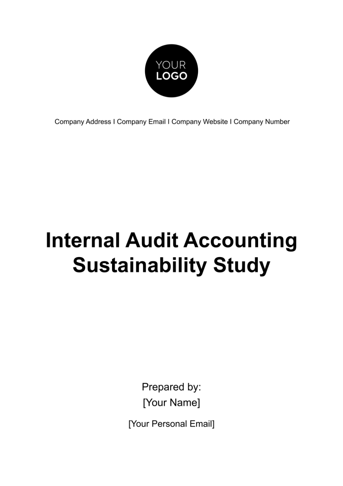 Internal Audit Accounting Sustainability Study Template