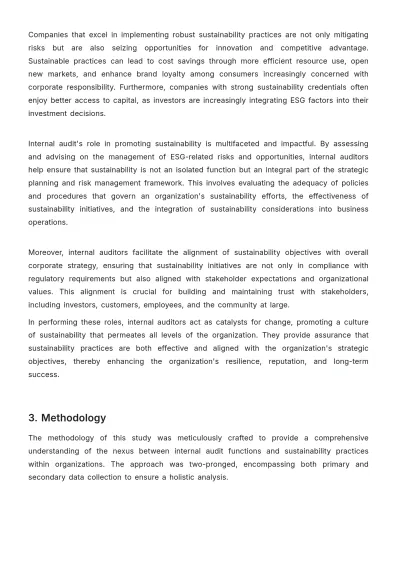 Free Internal Audit Accounting Sustainability Study Template to Edit Online