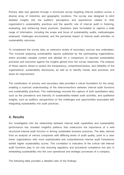 Free Internal Audit Accounting Sustainability Study Template to Edit Online