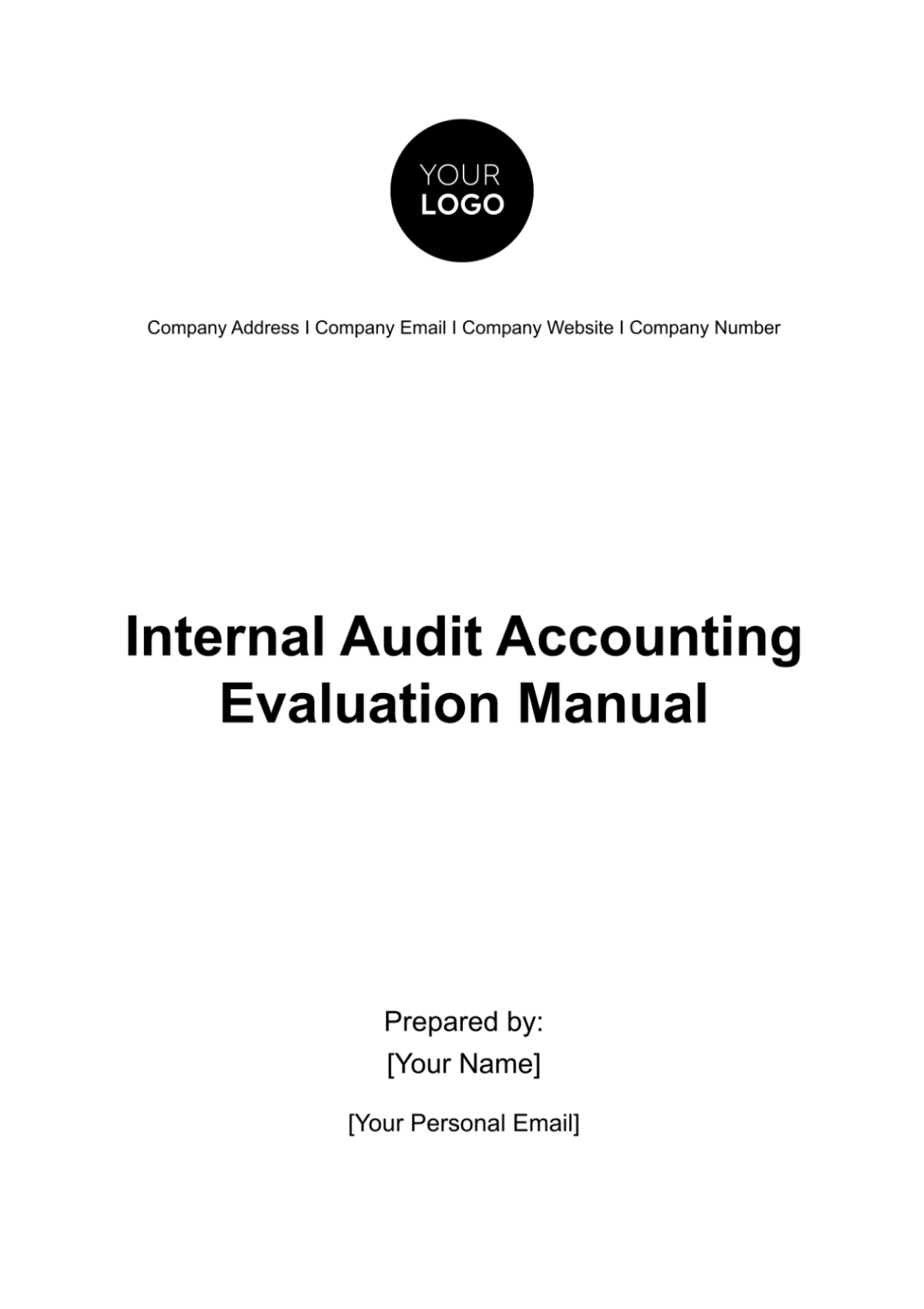 Internal Audit Accounting Evaluation Manual Template
