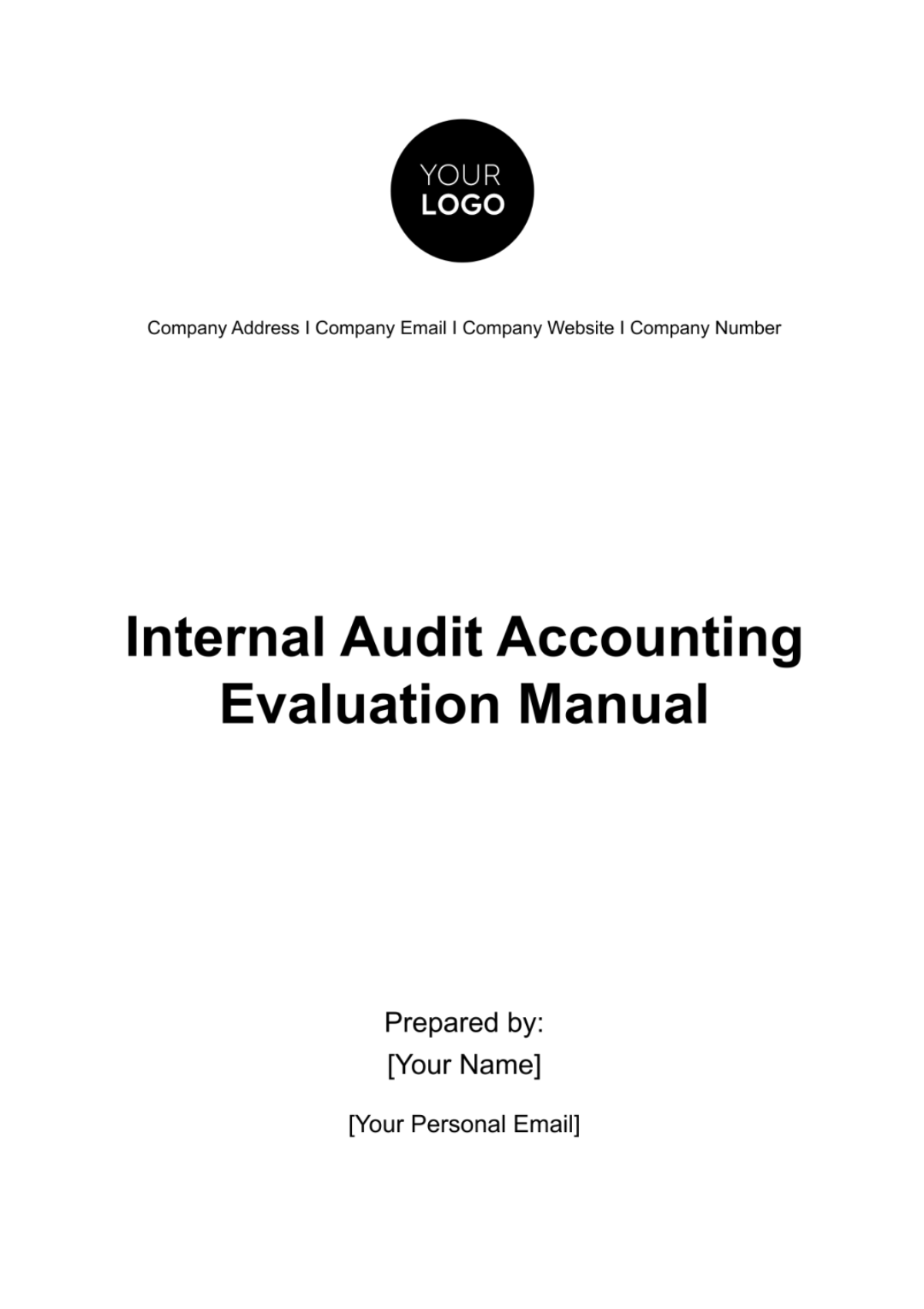 Internal Audit Accounting Evaluation Manual Template - Edit Online & Download