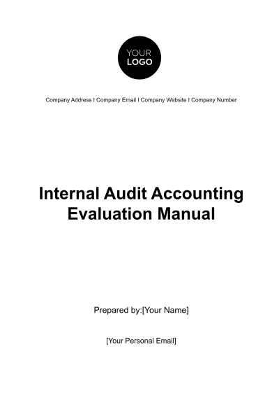 Free Internal Audit Accounting Evaluation Manual Template to Edit Online