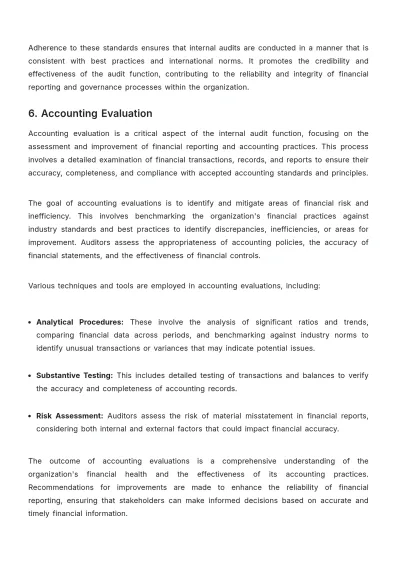 Free Internal Audit Accounting Evaluation Manual Template to Edit Online