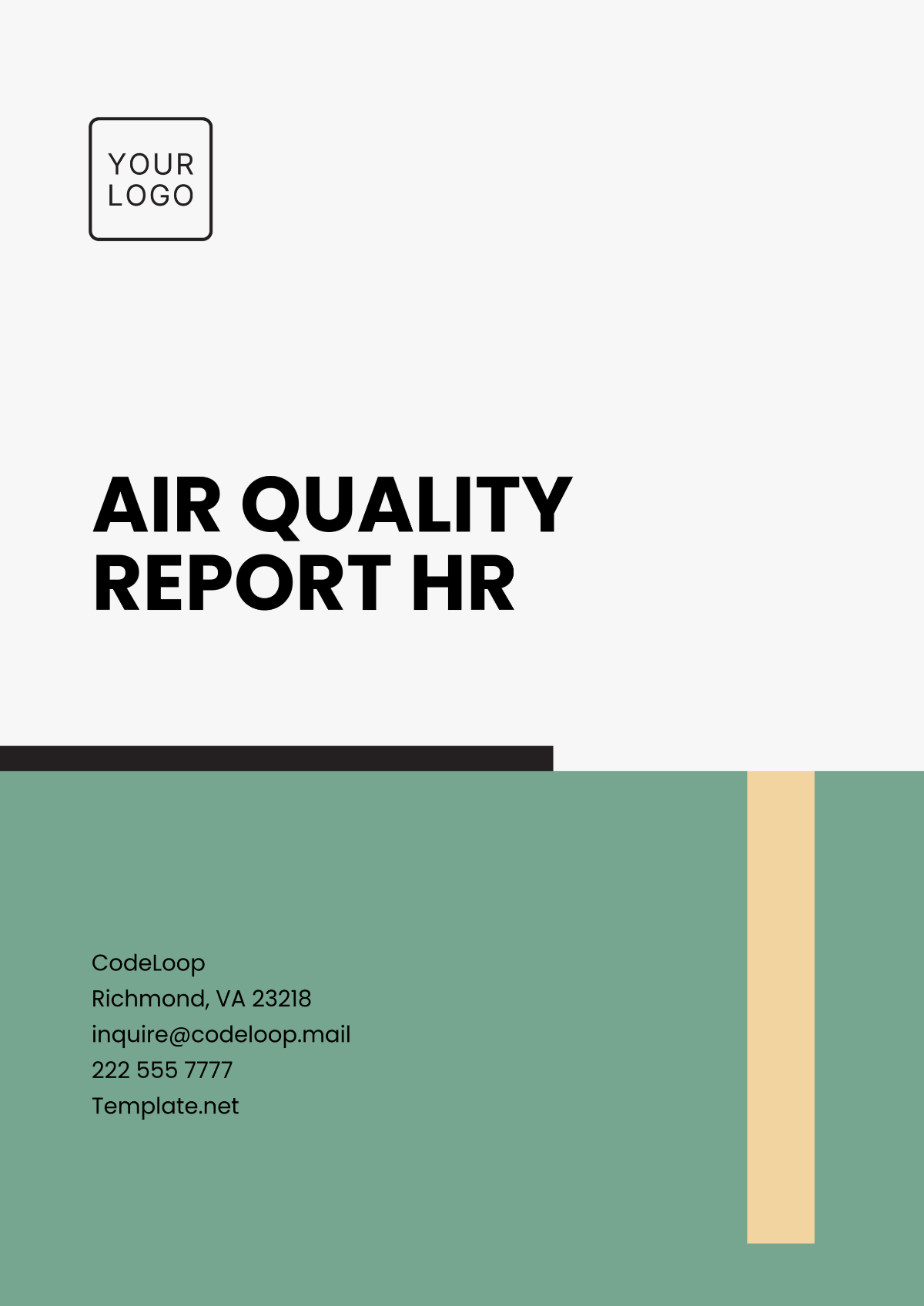 Air Quality Report HR Template - Edit Online & Download