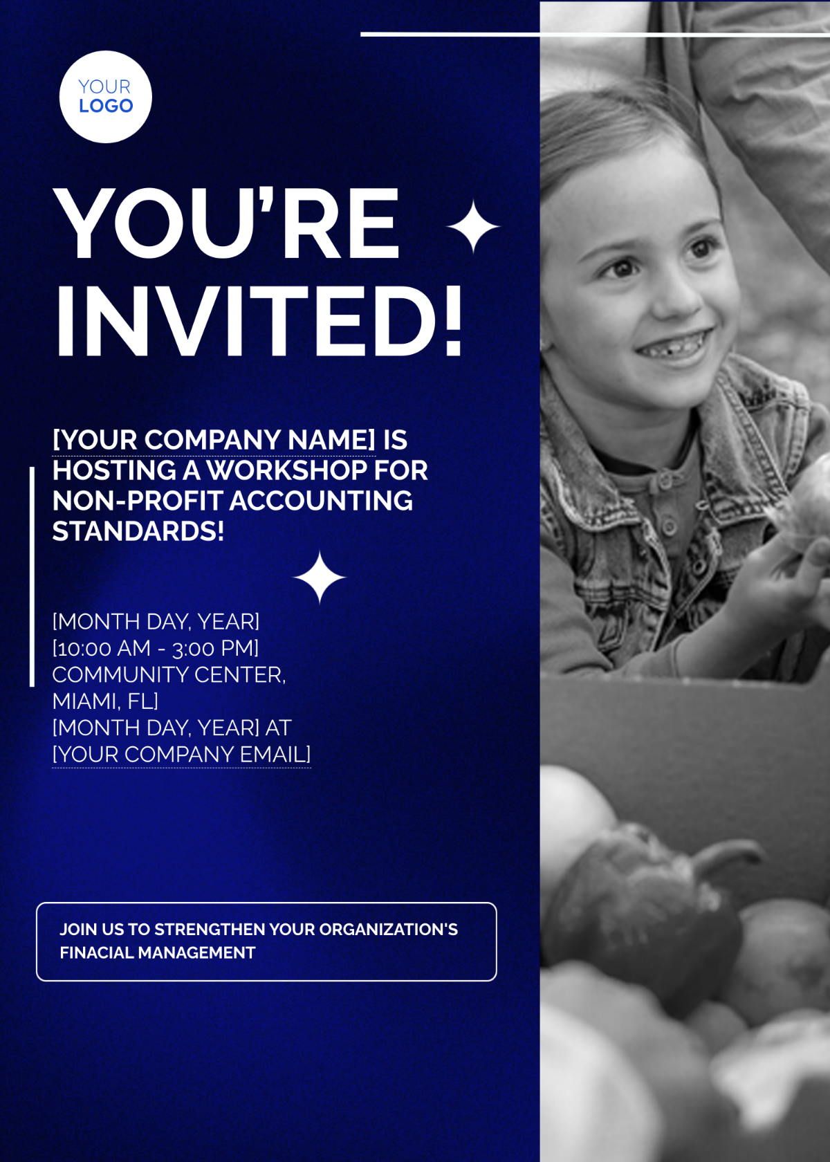 Free Non-Profit Accounting Standards Workshop Invitation Card Template