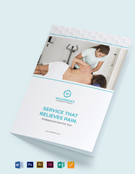 medical spa bi fold brochure template