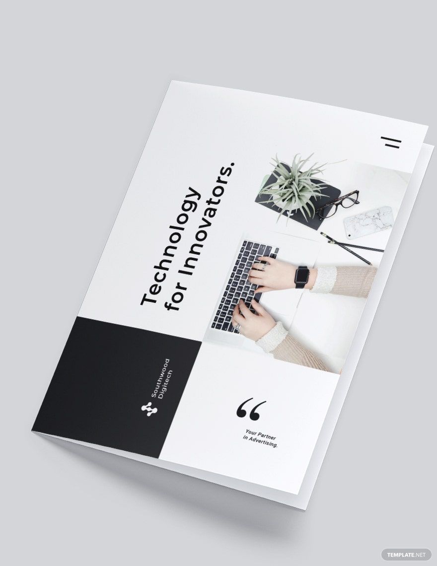 Free Modern Bi-Fold Brochure Template