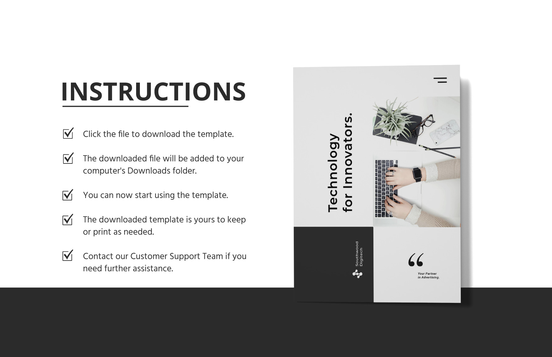 Modern Bi-Fold Brochure Template