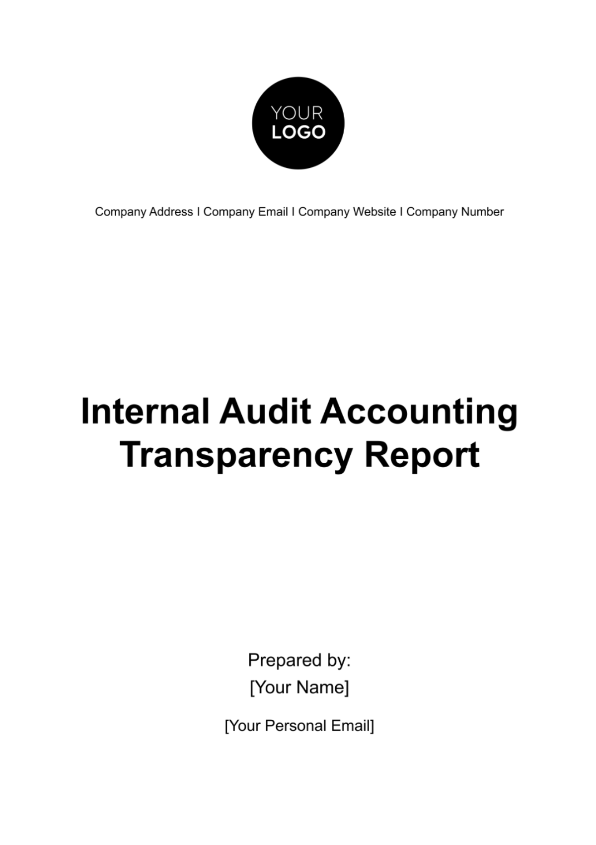 Internal Audit Accounting Transparency Report Template - Edit Online & Download