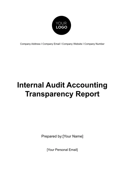Free Internal Audit Accounting Transparency Report Template to Edit Online