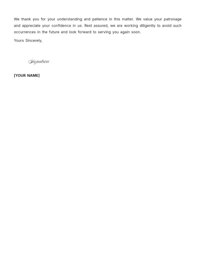 Free Flight Cancellation Letter from Airline Template to Edit Online