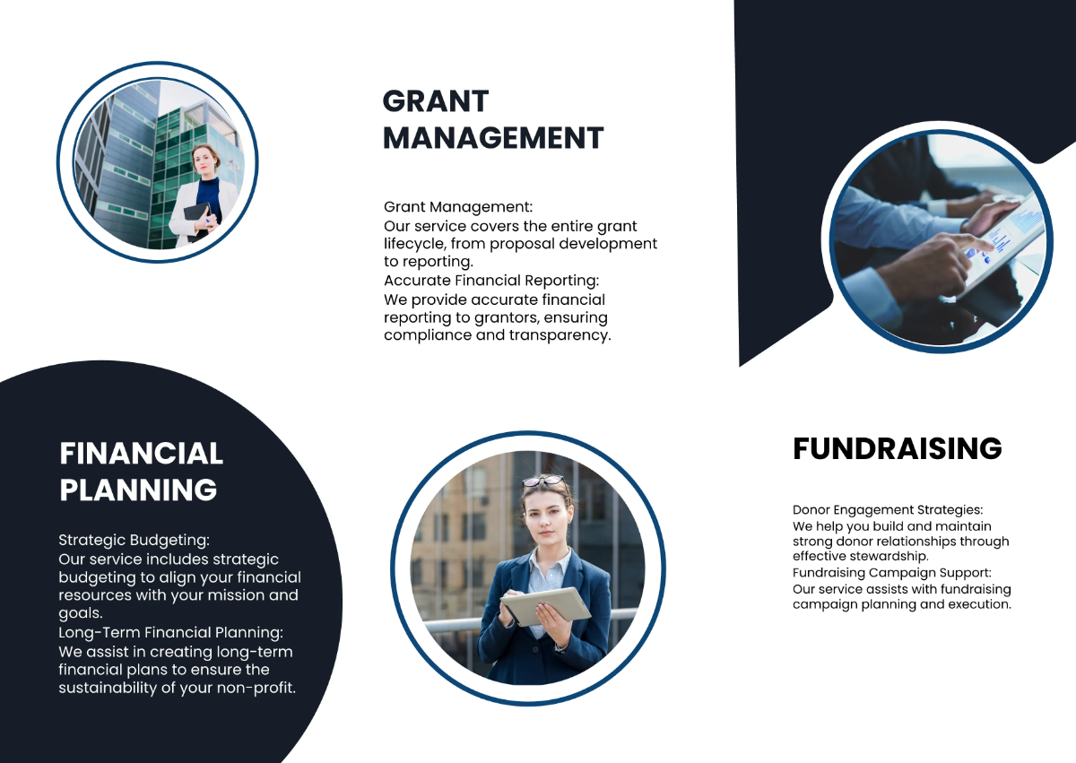 Free Non-Profit Financial Management Pamphlet Template to Edit Online