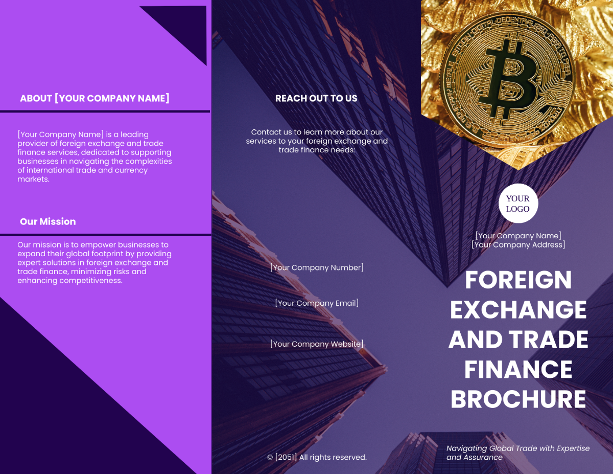Foreign Exchange and Trade Finance Brochure Template