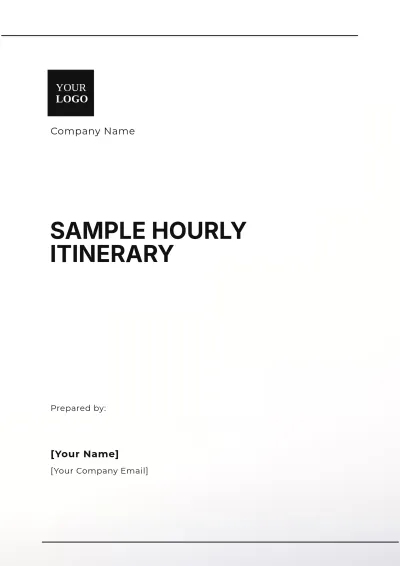 Free Sample Hourly Itinerary Template to Edit Online
