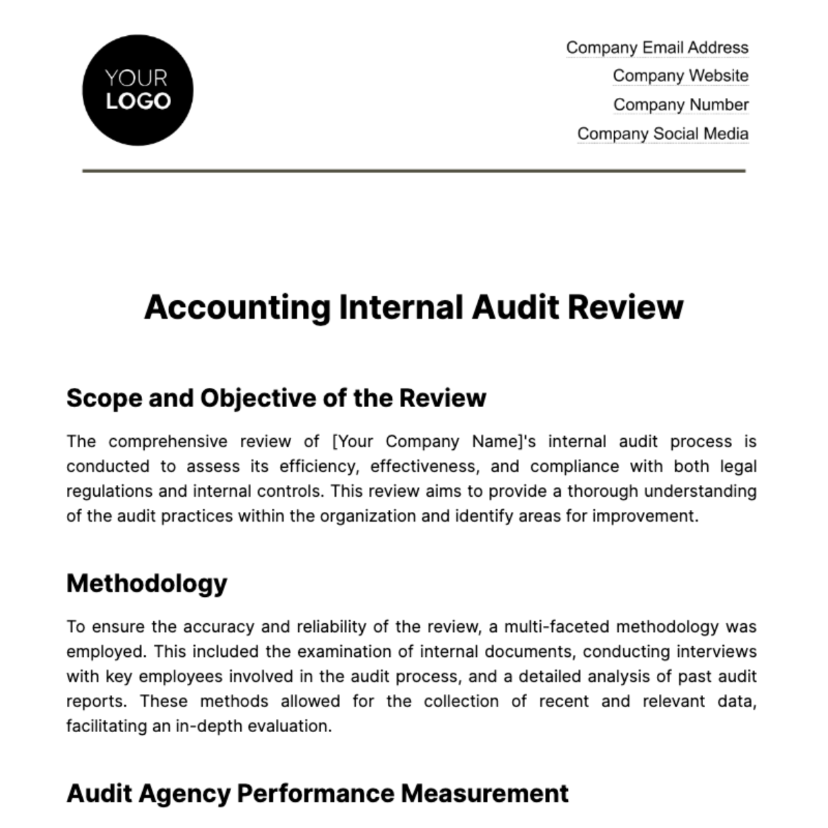 Internal Audit Accounting Documentation Templates Edit Online & Download