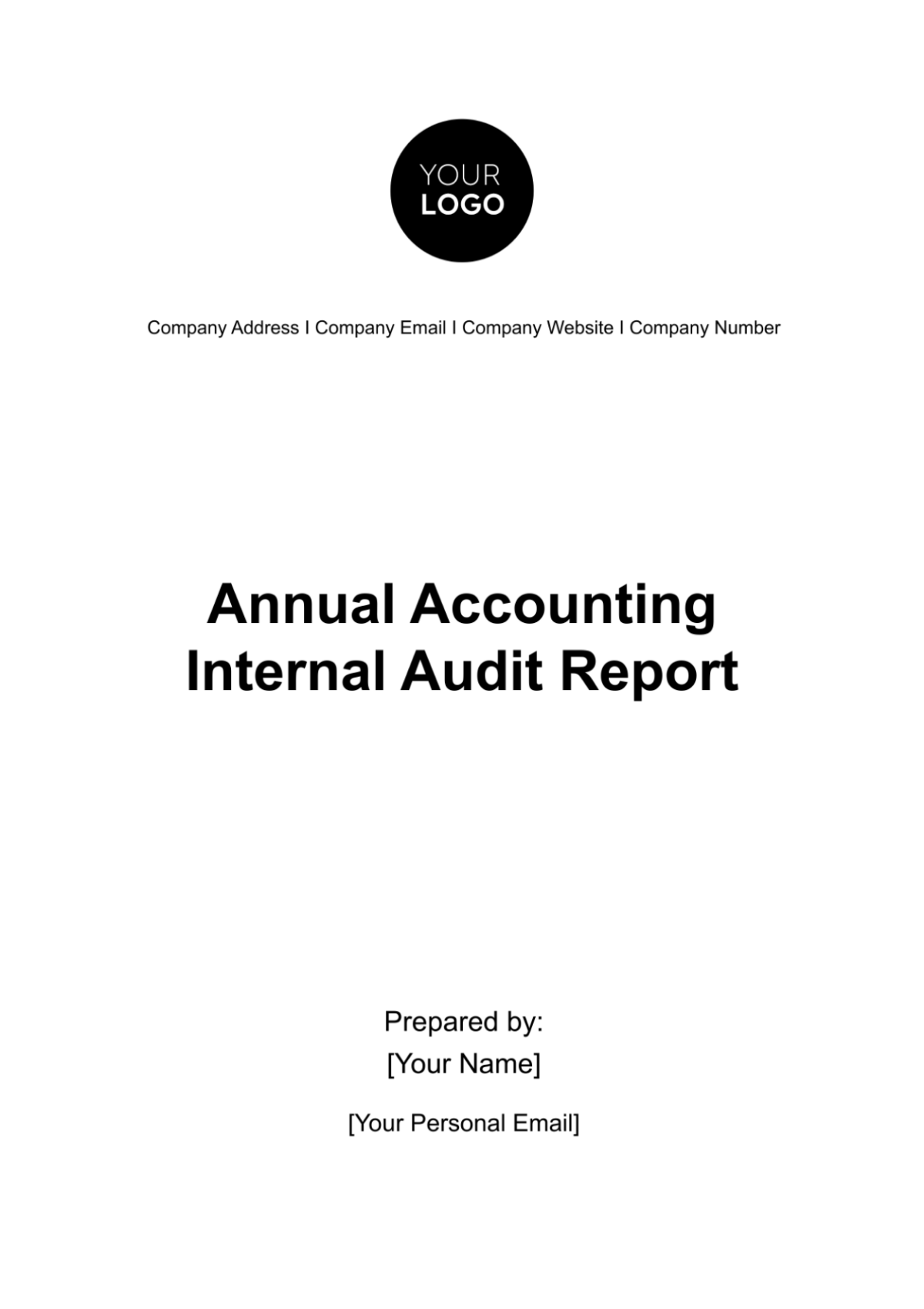 Annual Accounting Internal Audit Report Template