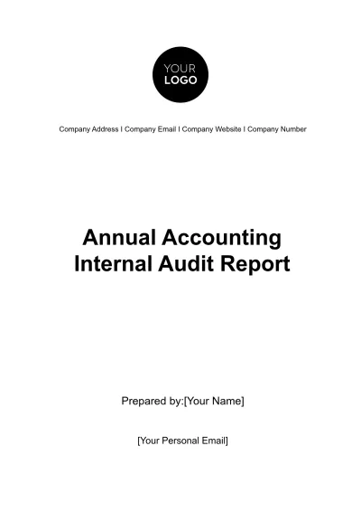 Free Annual Accounting Internal Audit Report Template to Edit Online