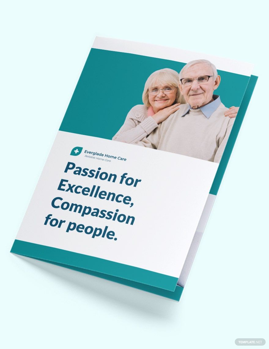 Modern Home Care Bi-Fold Brochure Template