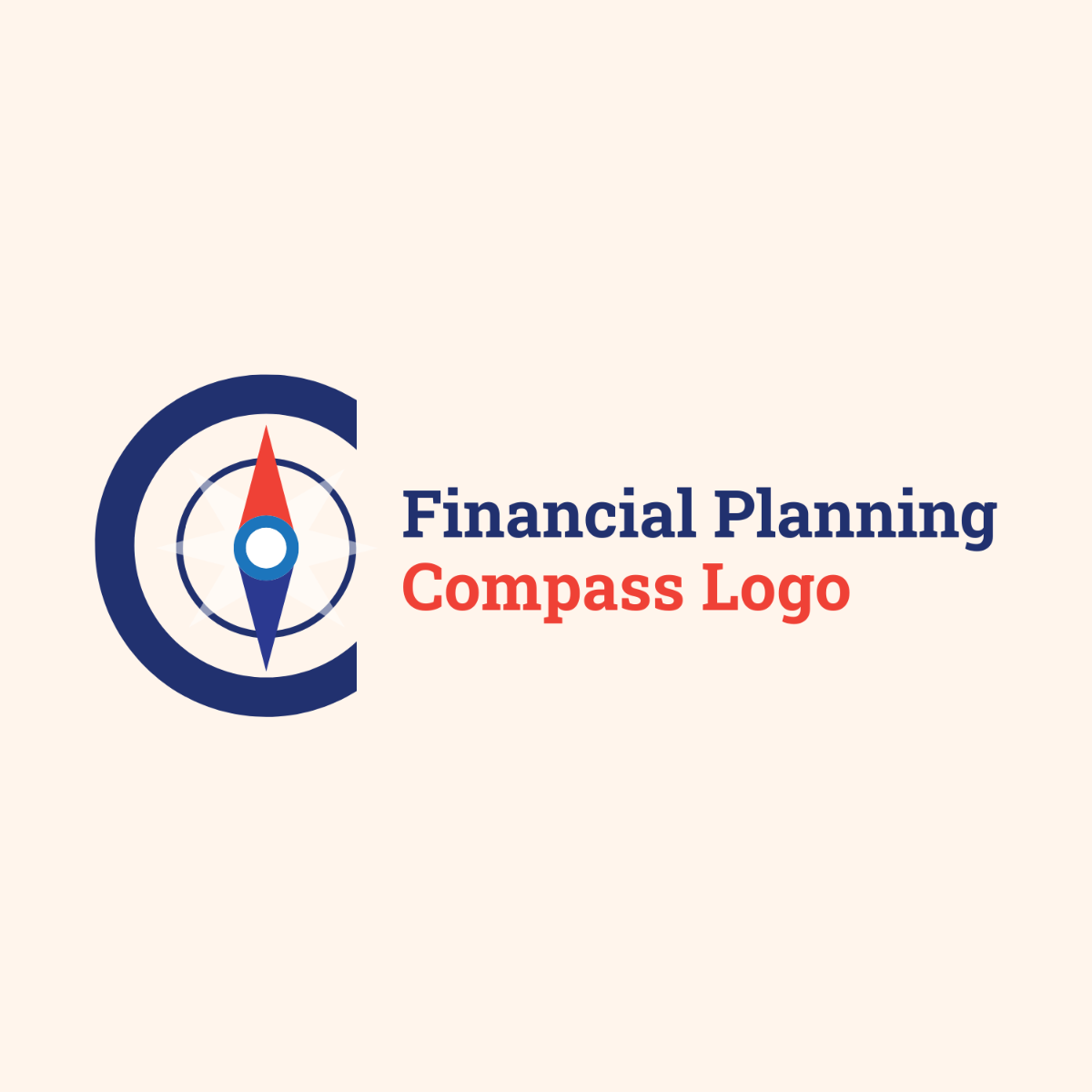 Financial Planning Compass Logo Template