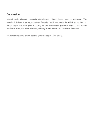 Free Accounting Internal Audit Planning Guide Template to Edit Online