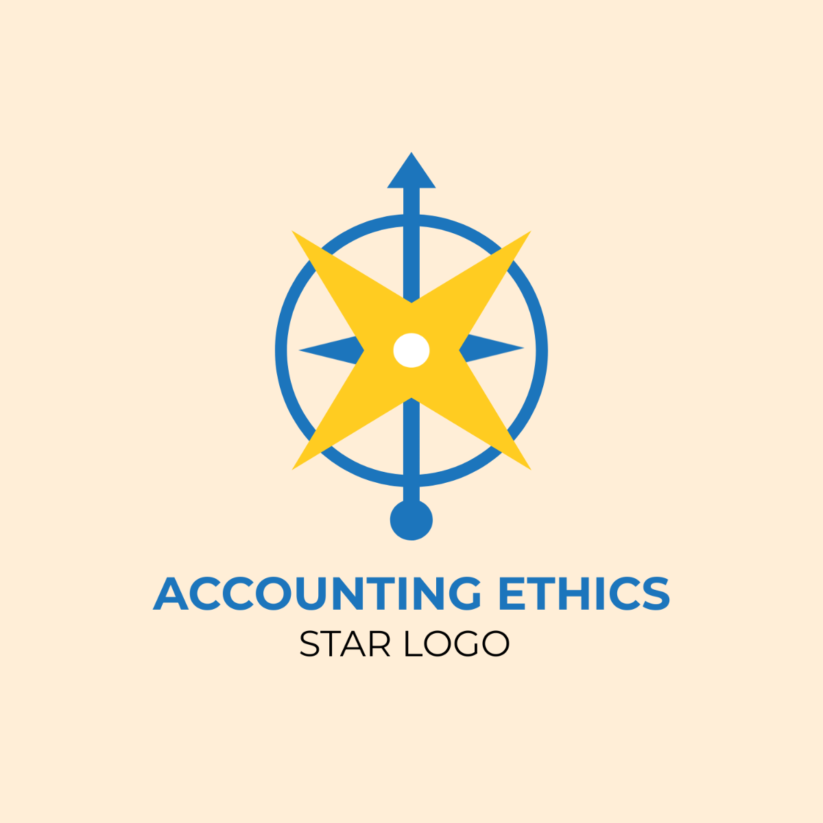 Accounting Ethics Star Logo Template