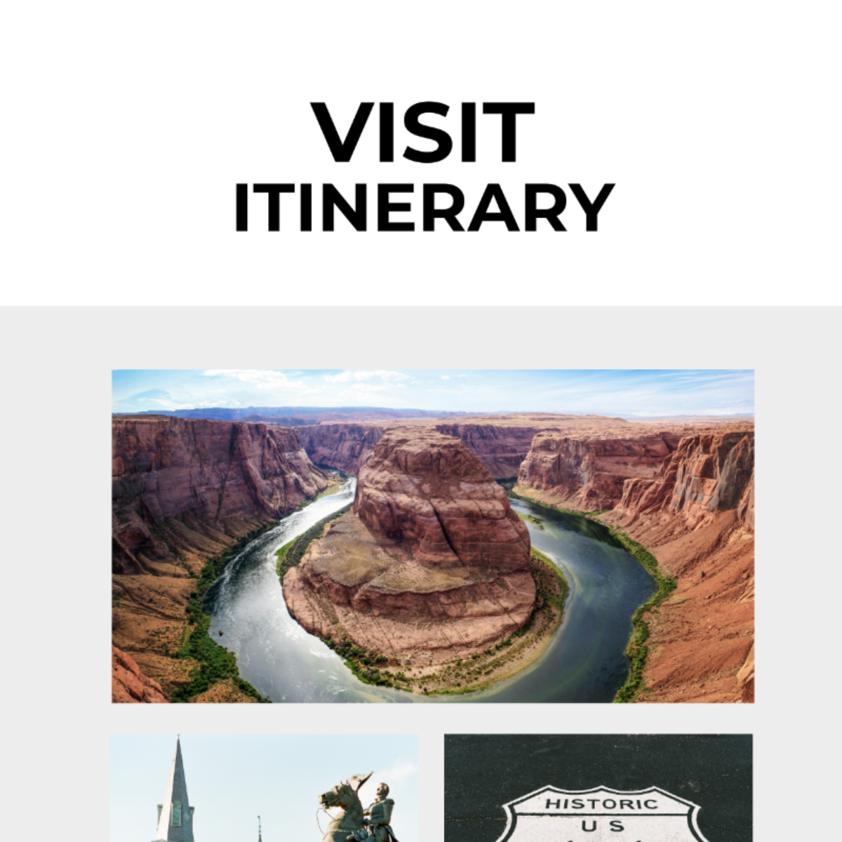Visit Itinerary Template