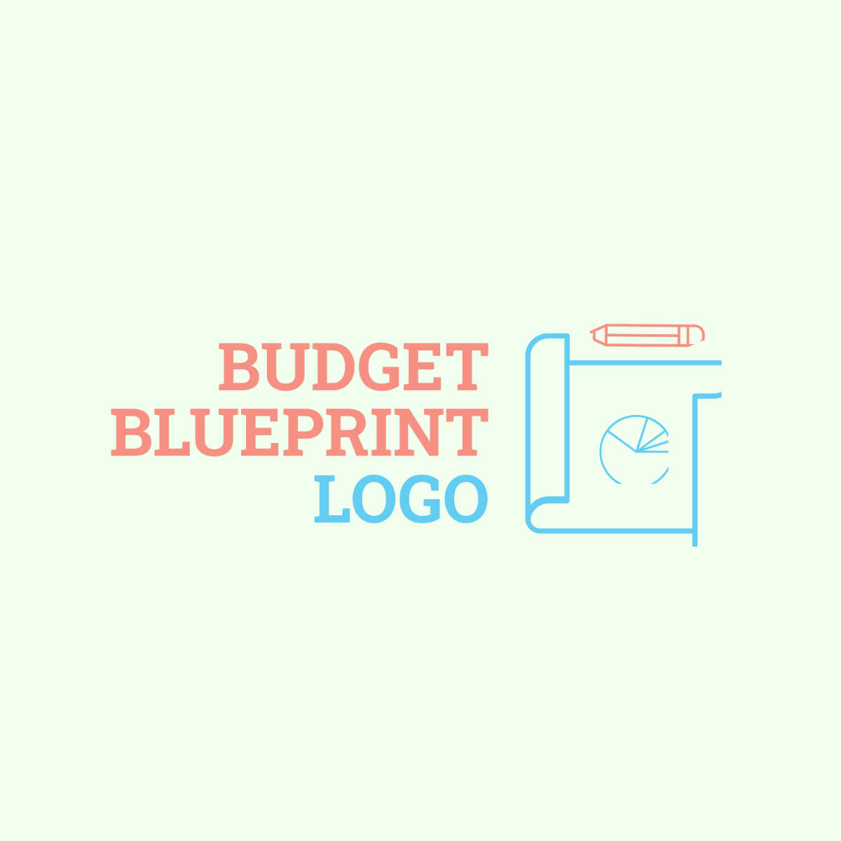 Budget Blueprint Logo Template