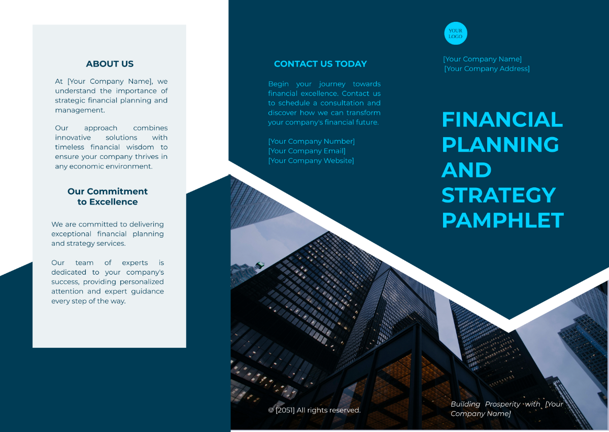Financial Planning and Strategy Pamphlet Template