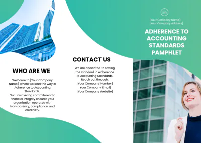 Free Adherence to Accounting Standards Pamphlet Template to Edit Online